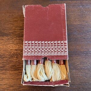 Lot of 6 - Bucilla Needlepoint & Crewel Yarn | 10 Yard Skeins | #129 | Box | VTG
